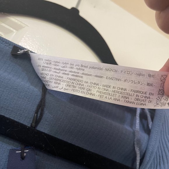 Zara Limitless Contour Collection Ribbed Blue Bodysuit - Picture 5 of 6